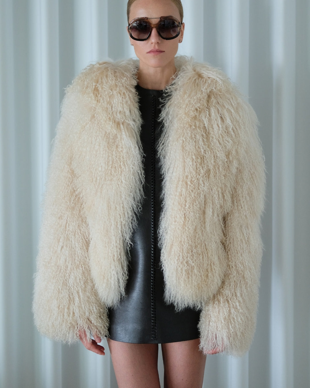 Hooded Beige Coat