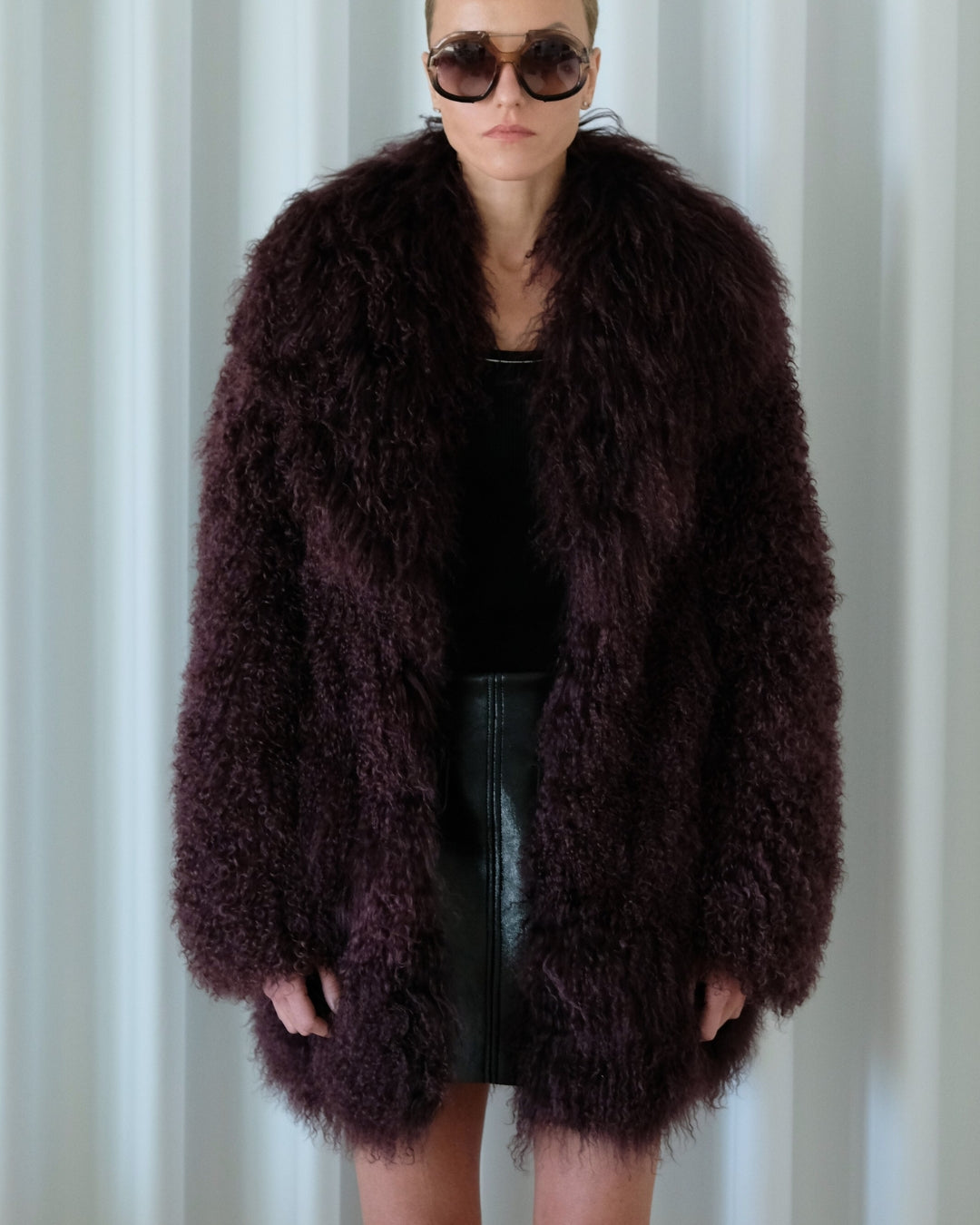 Long Plum Coat
