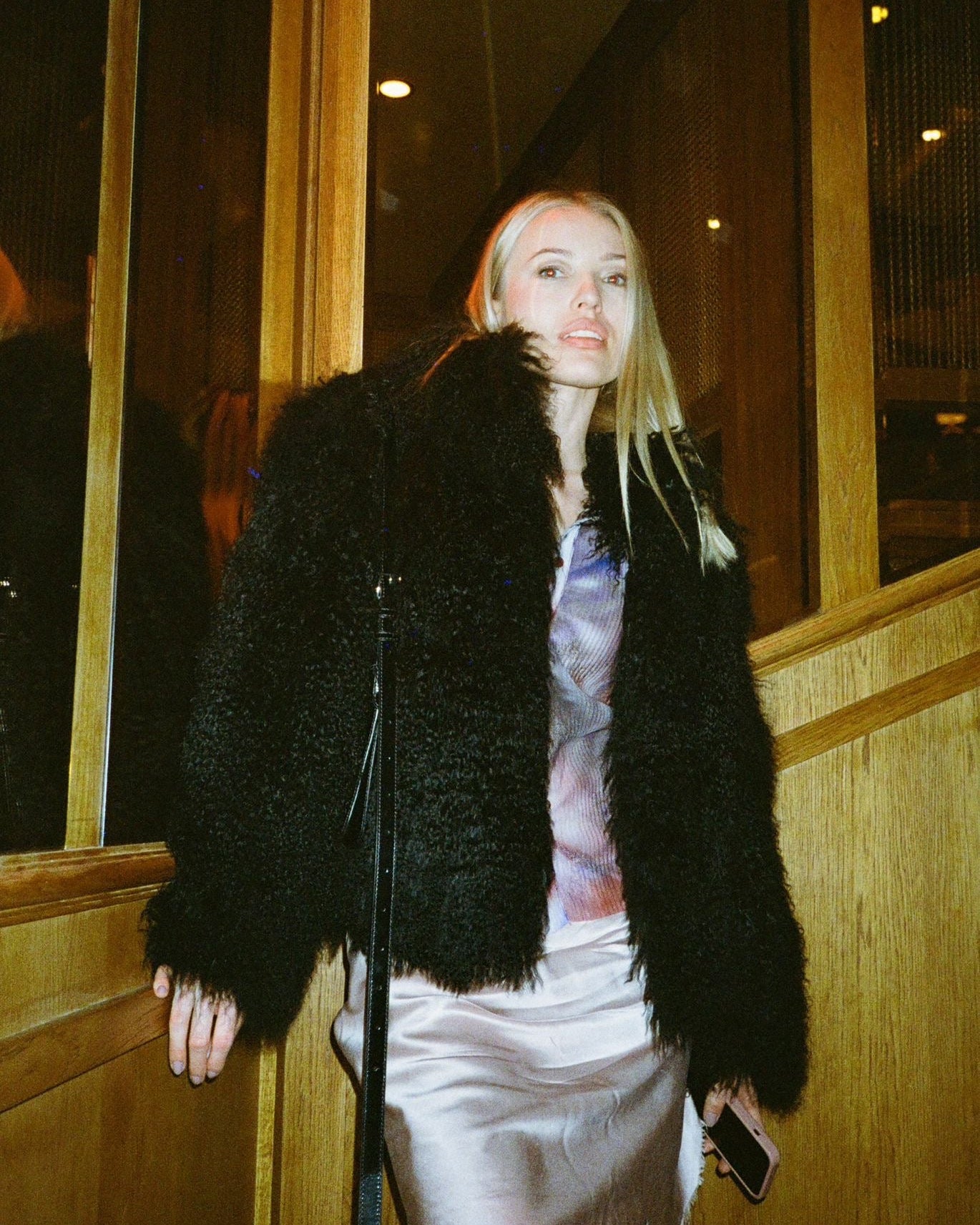 High Collar Black Coat