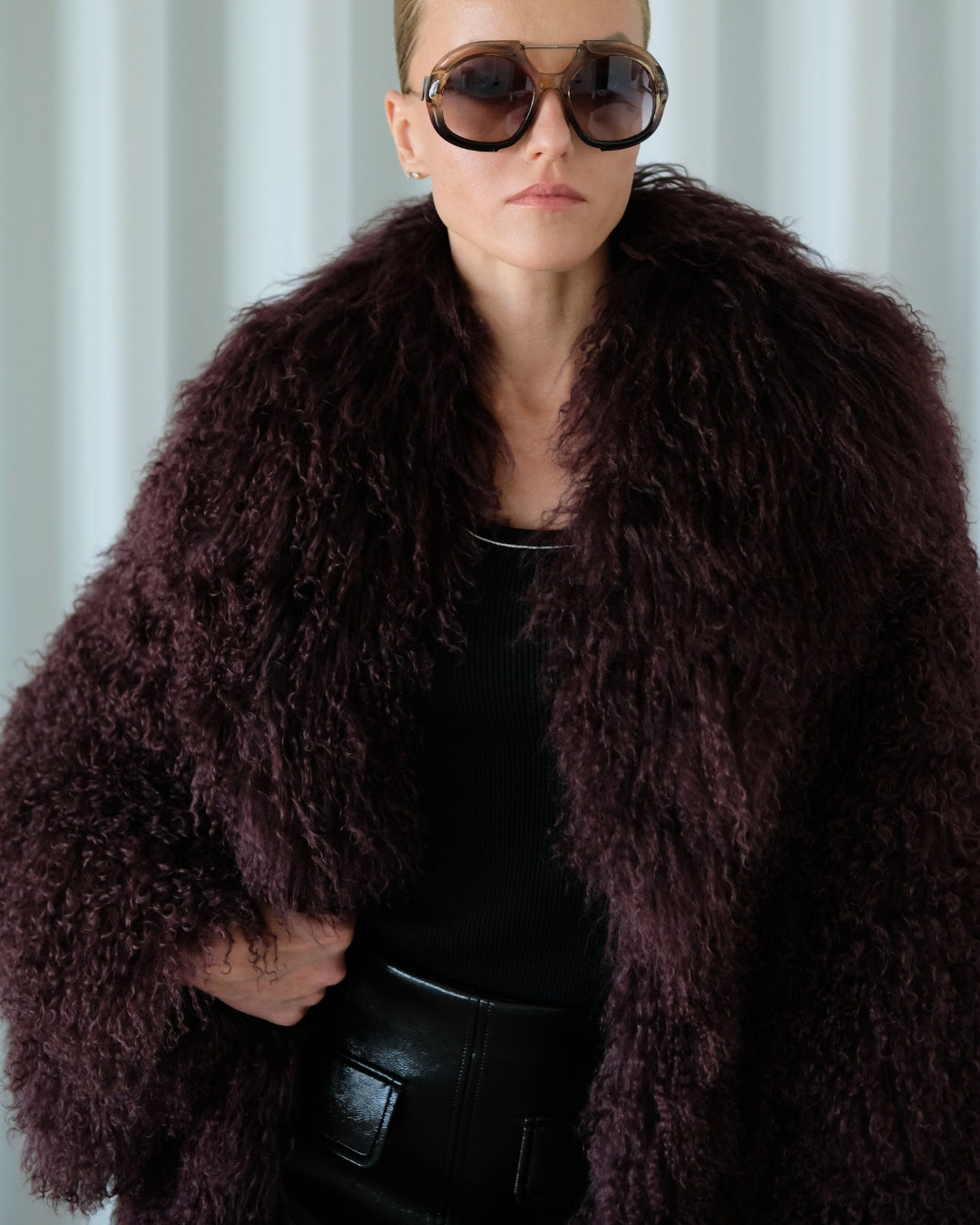 Long Plum Coat