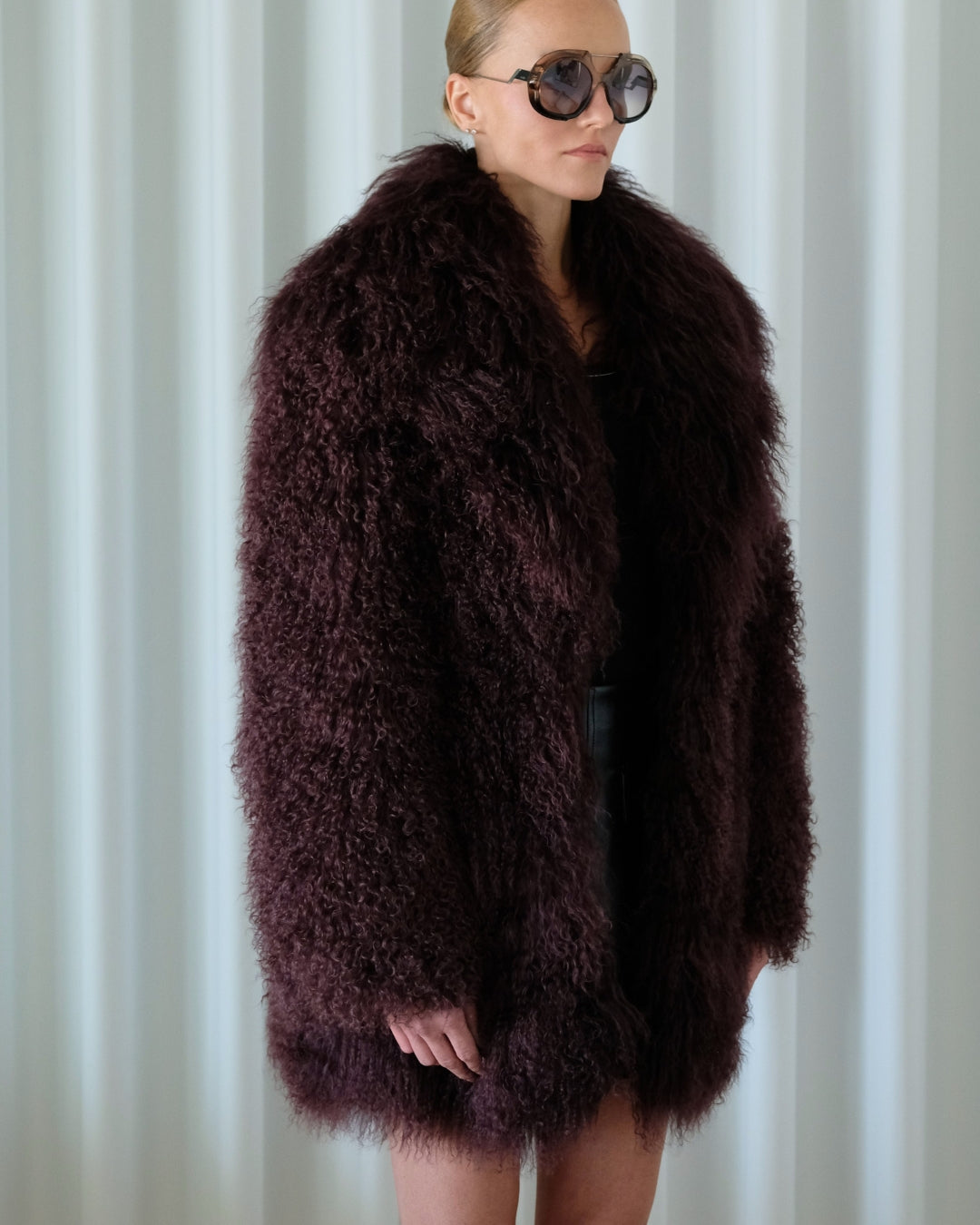 Long Plum Coat