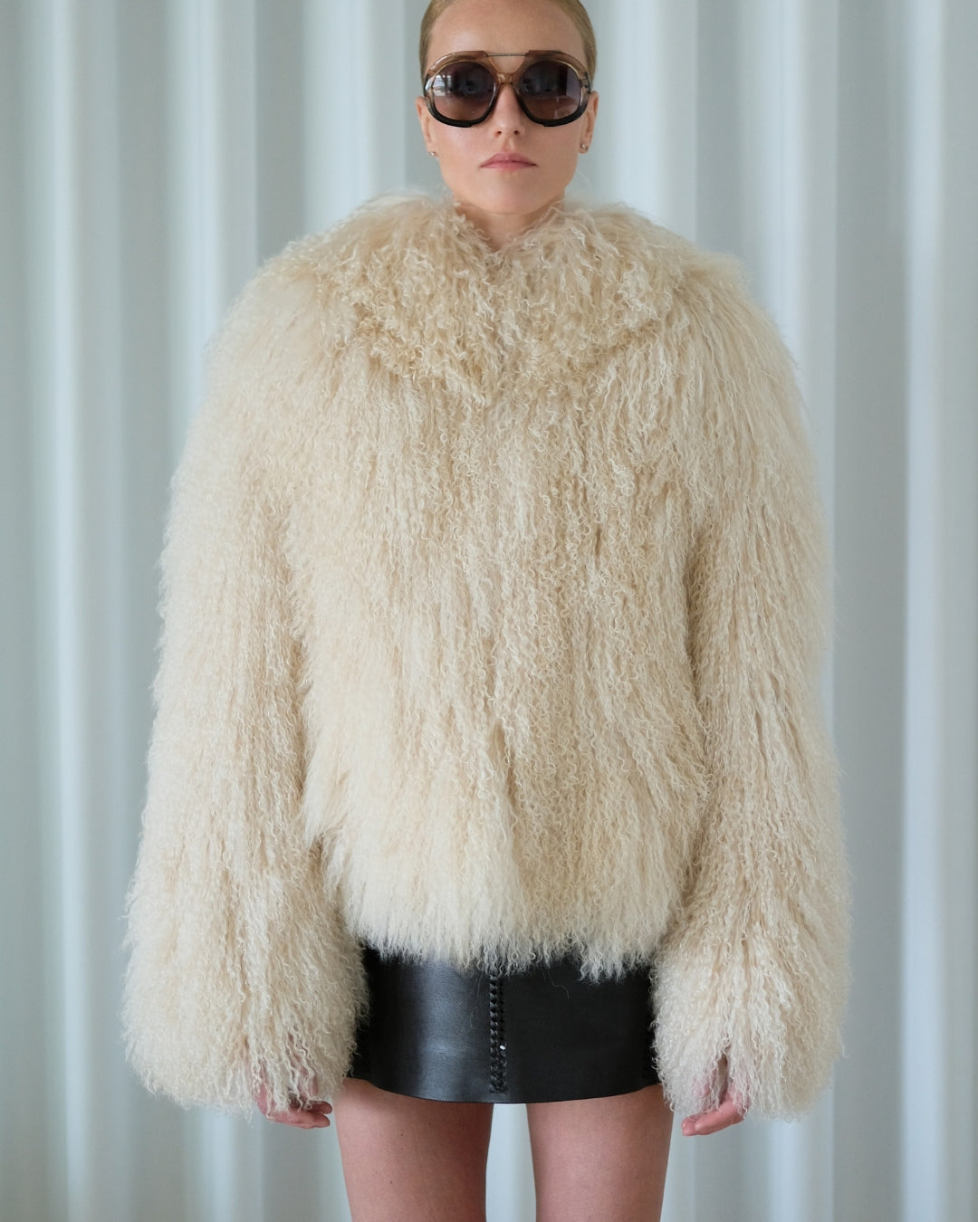 Hooded Beige Coat